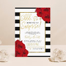 Buscar rayas negras y rojas invitaciones Para todos