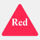 Buscar redondo triangulares pegatinas Rojo