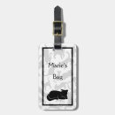 Buscar gato negro etiquetas para maletas Patrón