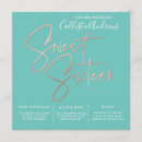 Buscar turquesa cuadradas invitaciones Simple