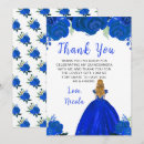 Buscar flores azules reales tarjetas Quinceañera