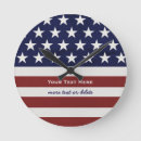Buscar la bandera americana relojes de pared El 4 de julio