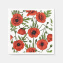 Buscar amapolas rojas servilletas Naturaleza