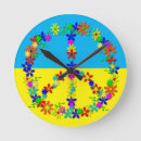 Buscar símbolo paz de relojes de pared Poder floral