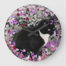 Buscar gatito en flores relojes de pared Para todos
