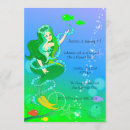 Buscar fluorescente invitaciones Sirena