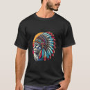 Buscar tocado indio camisetas Americano