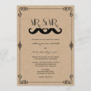 Buscar bigote retro invitaciones Elegante