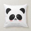 Buscar panda del kawaii cojines Blanco y negro