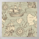 Buscar mapa náutico posters Antiguo