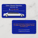 Buscar servicio limusina de tarjetas de visita Alquiler de coches