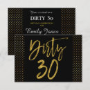 Buscar treinta sucios invitaciones Invitados