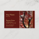 Buscar árbol del otoño tarjetas de visita Fotografía