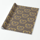 Buscar marrón oscuro papel de regalo Monograma