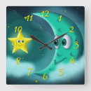 Buscar luna y estrellas relojes de pared Cualquier niño