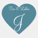 Buscar corazón azul pegatinas Monograma