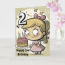 Buscar segundo tarjetas de cumpleaños Chica