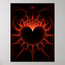 Buscar corazón geométrico posters Rojo