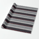Buscar rayas rojas y blancas papel de regalo Negro