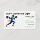 Buscar levantamiento pesas de tarjetas de visita Instructor de fitness