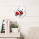 Buscar cereza roja relojes de pared Fruta