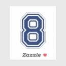 Buscar número ocho pegatinas Deporte