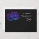 Buscar máscara azul de la mascarada invitaciones General y unisex