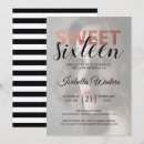 Buscar dulce sofisticado 16 invitaciones Moderno