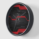 Buscar rojo y negro relojes de pared Moderno