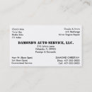 Buscar automotriz tarjetas de visita Reparación del coche