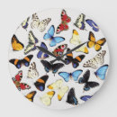 Buscar mariposas blancas relojes de pared Azul