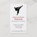 Buscar el taekwondo tarjetas de visita Profesional