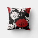 Buscar flores rojas en negro cojines General y unisex