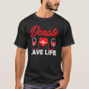 Buscar donación de sangre camisetas Donar