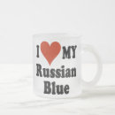 Buscar gato azul ruso tazas Amante del gato