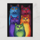 Buscar gatos coloridos postales Gatito
