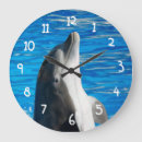 Buscar delfín en agua relojes de pared Animal