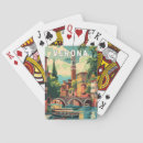 Buscar monumento barajas de cartas Viaje retro vintage