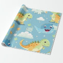 Buscar del dinosaurio papel de regalo Cualquier niño