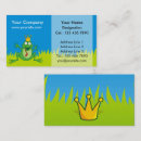 Buscar príncipe tarjetas de visita Verde