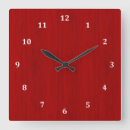 Buscar sangre relojes de pared Rojo