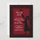 Buscar damasco rojo y negro invitaciones Graduado