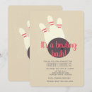 Buscar bowling birthday party invitaciones Vintage