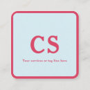 Buscar azul y rojo tarjetas de visita Monograma