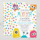 Buscar pequeño monstruo invitaciones Cualquier niño