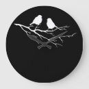 Buscar pájaro negro relojes de pared Diseño
