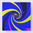 Buscar vórtice relojes de pared Azul