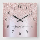 Buscar metálico relojes de pared Monograma