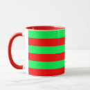 Buscar rayas rojas y verdes tazas Rojo y verde