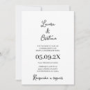 Buscar nupciales invitaciones Minimalista